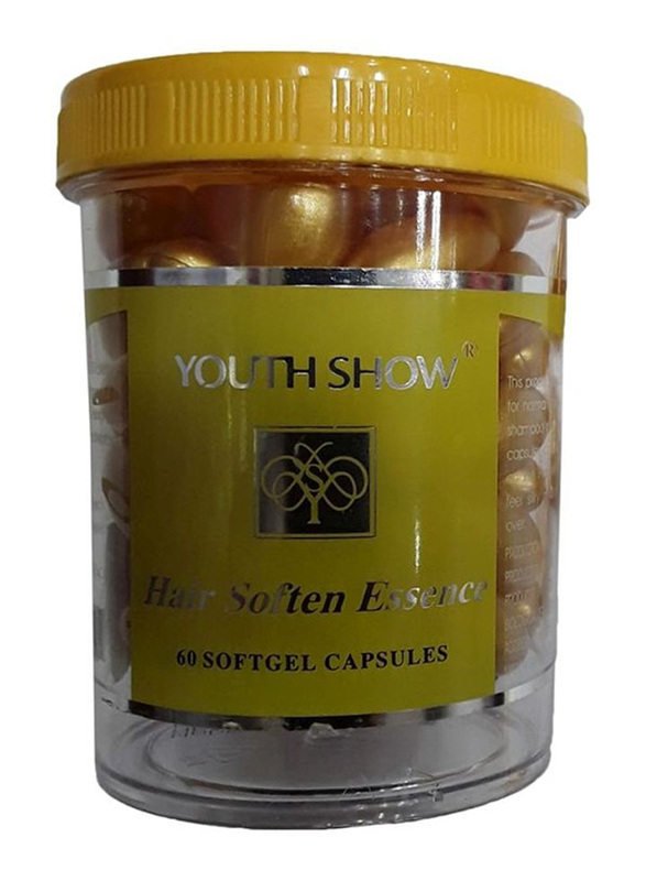 Youth Show Hair Soften Essence for All Hair Types, Gold, 60 Capsules